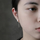 925 Silver Flower Tassel Earrings for Women Thai Silver Lady