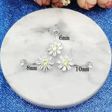 925 Silver Flower Navel Belly Ring Barbell Piercing Jewelry