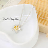 925 Sterling Silver Flower Necklaces & Pendants For Women Lady Gift