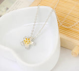 925 Sterling Silver Flower Necklaces & Pendants For Women Lady Gift