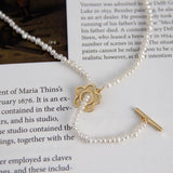 925 Silver Flower OT Clasp Lariat Necklace Freshwater Pearl Bead