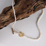 925 Silver Flower OT Clasp Lariat Necklace Freshwater Pearl Bead