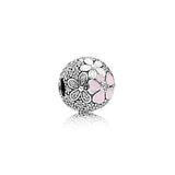 925 Silver Flower Planet Clips Buckle Bracelet Bangles