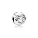 925 Silver Flower Planet Clips Buckle Bracelet Bangles