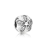 925 Silver Flower Planet Clips Buckle Bracelet Bangles
