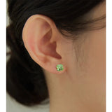 925 Silver Flower Stud Earrings Girls Party Jewelry