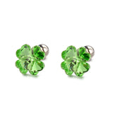 925 Silver Flower Stud Earrings Girls Party Jewelry