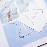 925 Silver Zirconia Butterfly Pendant Necklace for Women