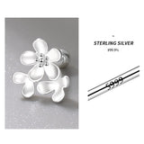 925 Silver Flower Stud Earrings Sweet Petal Forest System Earring