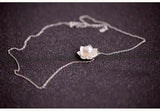 925 Silver Flower Shell Pearl Necklace Pendant