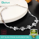 925 Silver Flowers Bracelet Romantic Style for Women Girls - Fine Jewelry