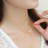 925 Silver Flowers Choker Necklace Women's Jewelry Kolye Collares