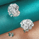 925 Silver Flowers Stud Earrings Party Wedding Gift Jewelry