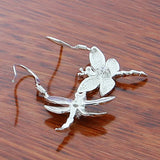 925 Silver Dragonfly Necklace Earrings Set