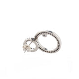 925 Silver Forever Circle Pan Earring Crystal Stud Wedding Jewelry