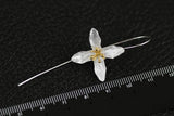 925 Silver 4 Leaf Clover Earrings Long Drop Women Brincos Fine Jewelry