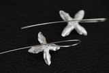 925 Silver 4 Leaf Clover Earrings Long Drop Women Brincos Fine Jewelry