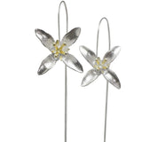 925 Silver 4 Leaf Clover Earrings Long Drop Women Brincos Fine Jewelry