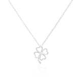 925 Silver Four Leaf Clover Pendant Necklace 18-Inch Chain