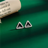 925 Silver Clover Geometric Earrings Vintage Women Wedding Party Jewelry