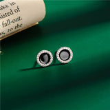 925 Silver Clover Geometric Earrings Vintage Women Wedding Party Jewelry