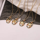 925 Silver Zircon Initials Pendant Necklace Classic Party Jewelry