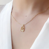 925 Silver French Basket Rose Flower Pendant Necklace Women Wedding Jewelry