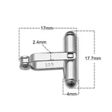925 Sterling Silver French Cufflinks Backs Cuff Links for Men