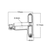 925 Sterling Silver French Cufflinks Backs Cuff Links for Men