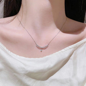 925 Silver French Lace Zircon Necklace Crown Collar Chain