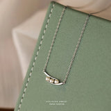 925 Silver Vintage Pearl Pendant Necklace for Women