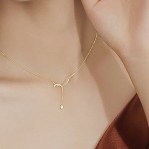 925 Silver Crystal Choker Pendant Necklace 14K Plated