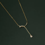 925 Silver Crystal Choker Pendant Necklace 14K Plated
