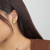 925 Silver Ruffled Faux Pearl Stud Earrings Vintage Jewelry
