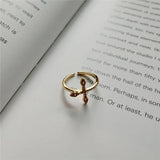 925 Silver Zircon Geometric Open Ring for Women Party Jewelry Gift