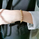 925 Silver Cross Print Chain Bracelet Women 18k Wedding Jewelry Gift