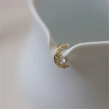 925 Silver French Crown Ear Bone Clip Women No Pierced Palace Style Jewelry