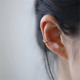 925 Silver French Crown Ear Bone Clip Women No Pierced Palace Style Jewelry