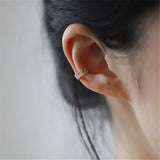 925 Silver French Crown Ear Bone Clip Women No Pierced Palace Style Jewelry