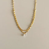 925 Silver Crystal Pendant Multi-layer Necklace Women Charm Gift