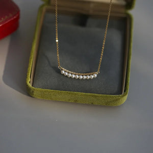 925 Silver Freshwater Pearl Necklace Classic Women's Jewelry Gift