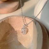 925 Silver Crystal Drift Bottle Pendant Necklace Women Party Jewelry Gift