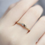 925 Sterling Silver French Star Pav? Crystal Ring Women Classic Tempe...