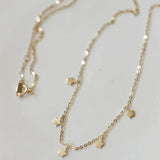 925 Silver Star Pendant Necklace French Style 14k Jewelry