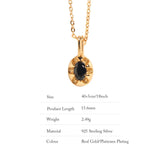 925 Silver French Style Necklace Zircon Charm Fine Jewelry