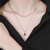 925 Silver French Style Necklace Zircon Charm Fine Jewelry