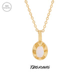 925 Silver French Style Necklace Zircon Charm Fine Jewelry