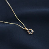 925 Silver French Style Necklace Zircon Charm Fine Jewelry