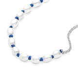 925 Silver Freshwater Pearl Cord Chain Bracelet for Women