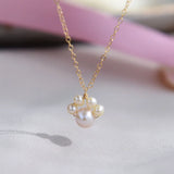 925 Silver Pearl Cat Claw Pendant Necklace Classic Party Chain Jewelry